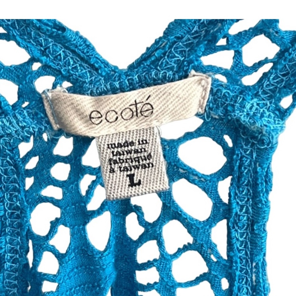 Ecote Blue Crochet Tank Top - Size Large - Picture 8 of 8
